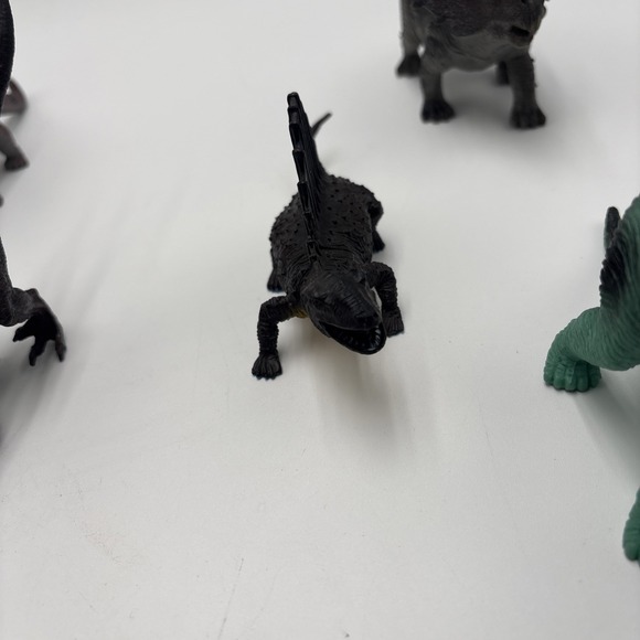 Vintage Dinosaur Figures Soft Hard Plastic Unbranded Lot Of 6 Velociraptor - Picture 11 of 16
